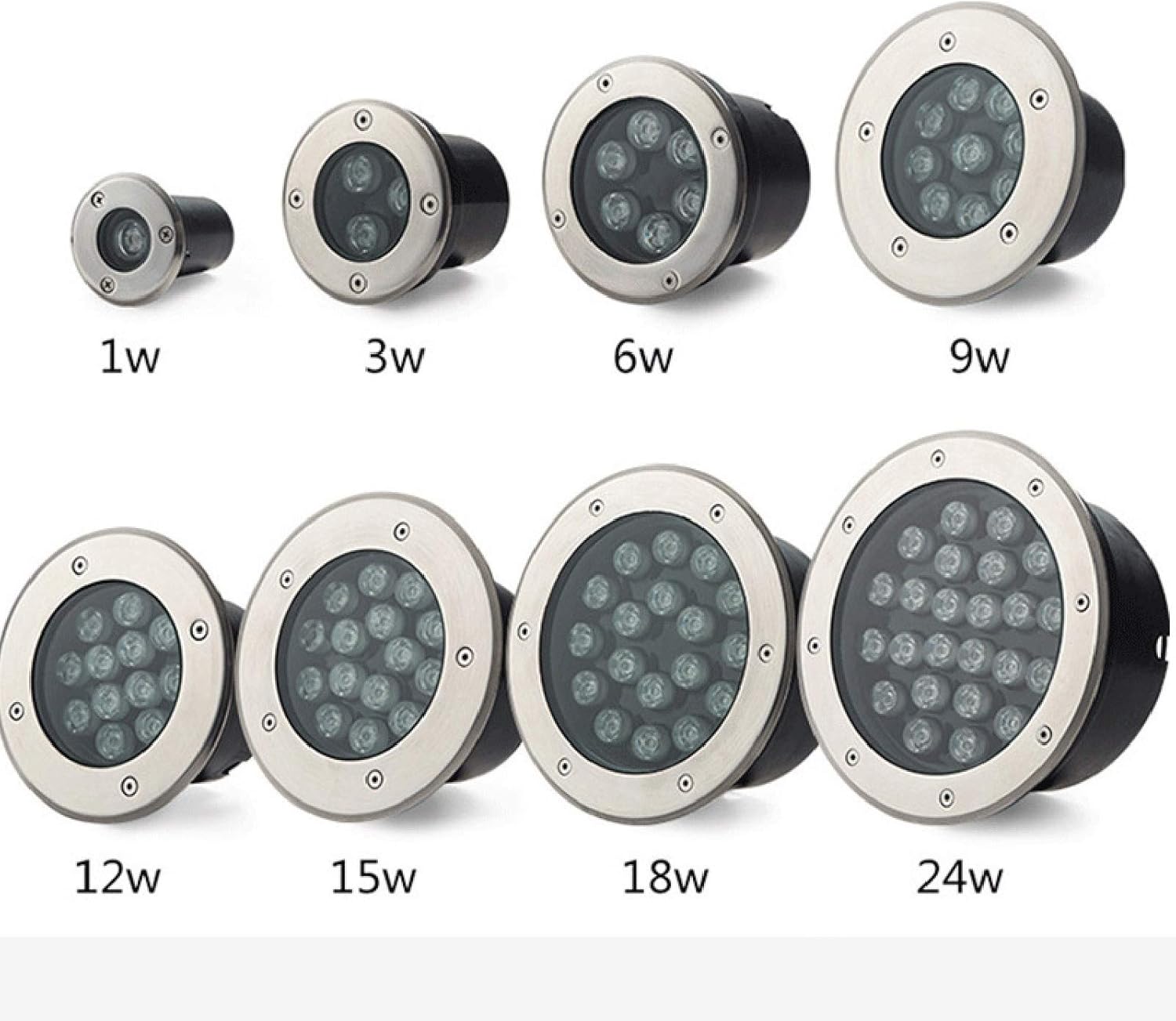 BDSHL 12V ラウンド LED ランドスケープ ライト IP67 防水 埋め込み型照明 カラフルなデッキ 美化 グリーンライト