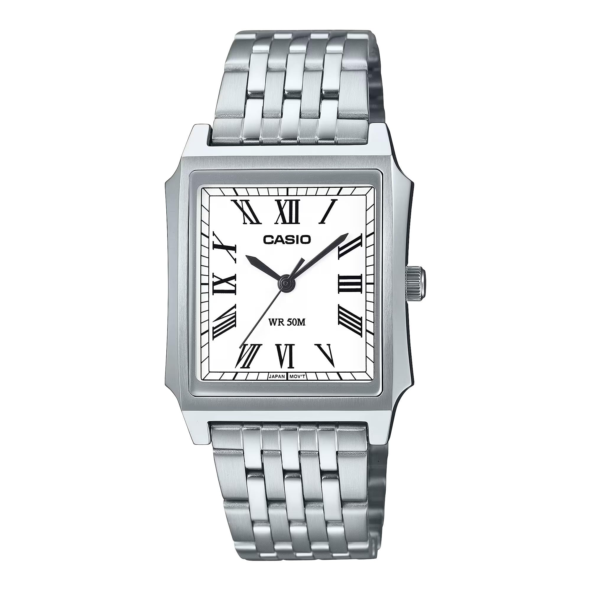 Mens Wristwatch CASIO MTP-B190D-7BVEF Stainless Steel White Vintage
