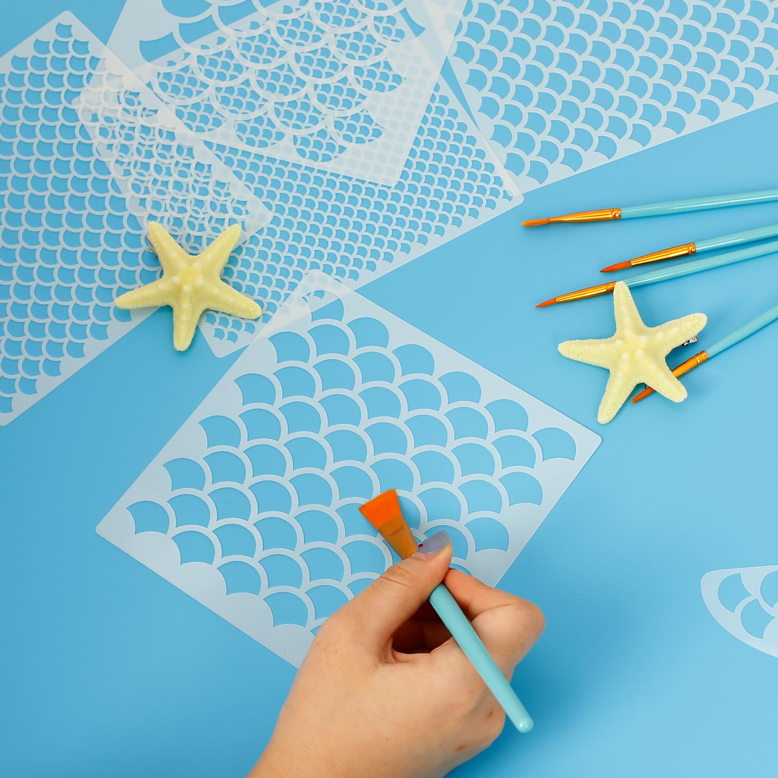 stencils-mbaiyo-10pcs-fish-scale-stencil-mermaid-scale-template-face-paint