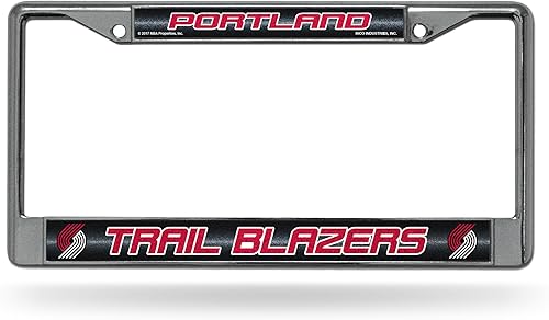 Vista 40 de NBA Bling Chrome License Plate Frame with Glitter Accent