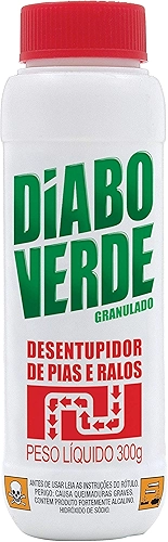 Desentupidor de Pias e Ralos Granulado 300g, Diabo Verde