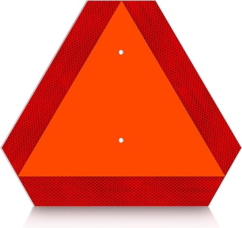 Tailedi Señal de vehículo de movimiento lento, aleación de PVC, grado de ingeniería, reflectante, triángulo de seguridad, es aplicable a accesorios