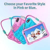 Vista 2 de Tablet infantil de 10 pulgadas con funda de cordón, tabletas Android 15 para niños de 3 a 12 años, almohadilla educativa de 32 GB, WiFi 5G, control