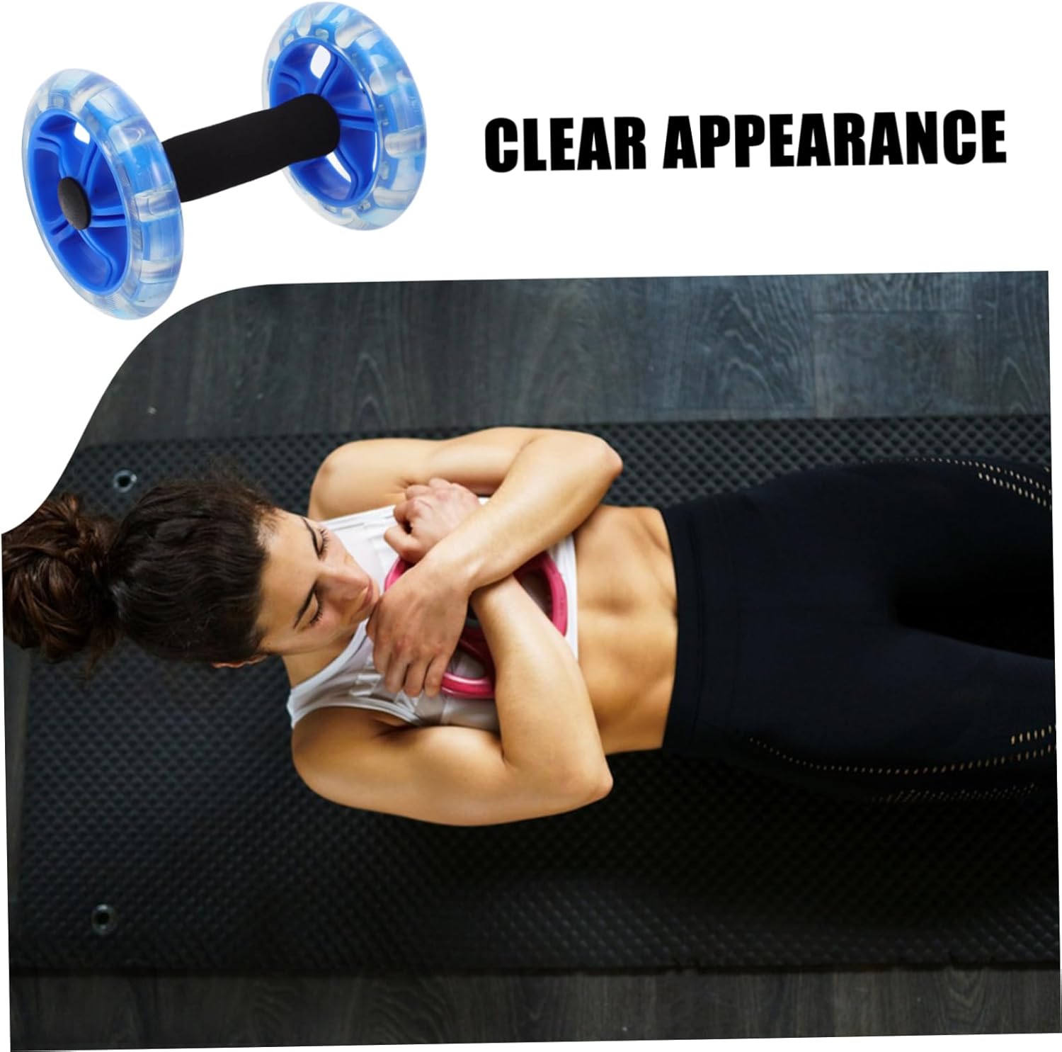 Abdominal Wheel Stomach Exercise Equipment Dual Wheels Fitness Roller for Men Women Lose Weight Build Muscle Improve Endurance