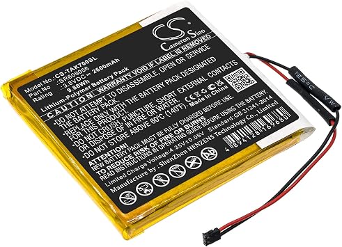 Replacement Battery for Astell&Kern AK70, SR605056 battery 2600mAh