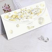 Vista 4 de 10 sobres rojos de boda en relieve dorado para boda, diseño hueco, sobre de dinero en efectivo, sobre rojo adecuado para bodas, matrimonios