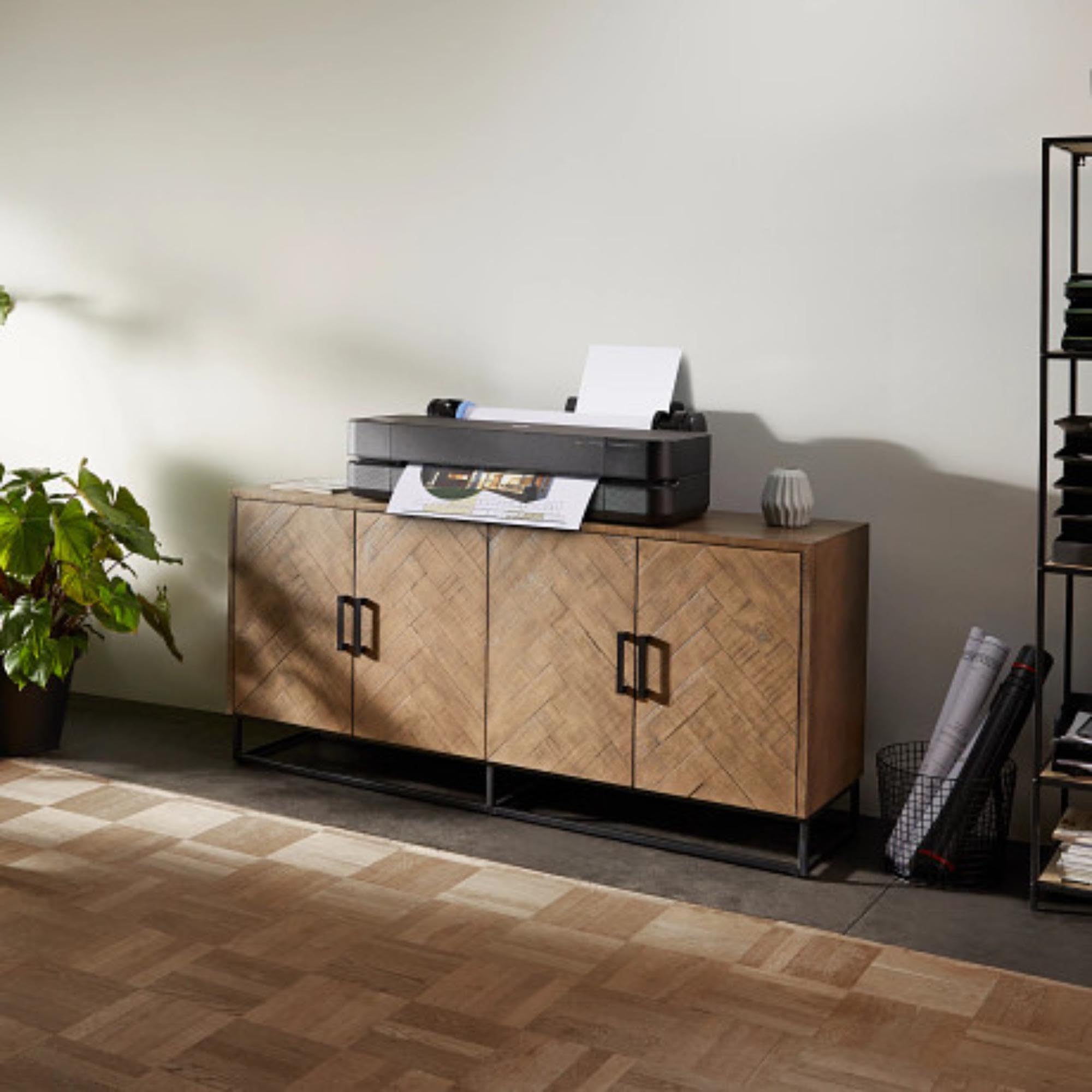 HP DesignJet T210 Stampante per Grandi Formati da 61 cm 8AG32D, Formati supportati da A4 ad A1, velocità 59 Pagine A1 all’Ora, Gigabit Ethernet, USB, Wi-Fi, Garanzia 1 Anno, Nero