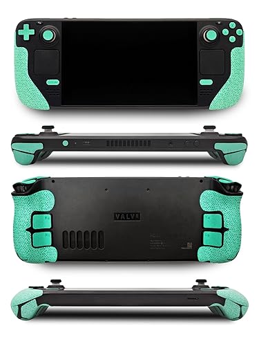 Miniatura 2 de Controller Grip for Steam Deck,Textured Skin kit,for Steam Deck Anti-Skid Sweat-Absorbent Controllers Handle Grips, Buttons (Normal-Mint Green)