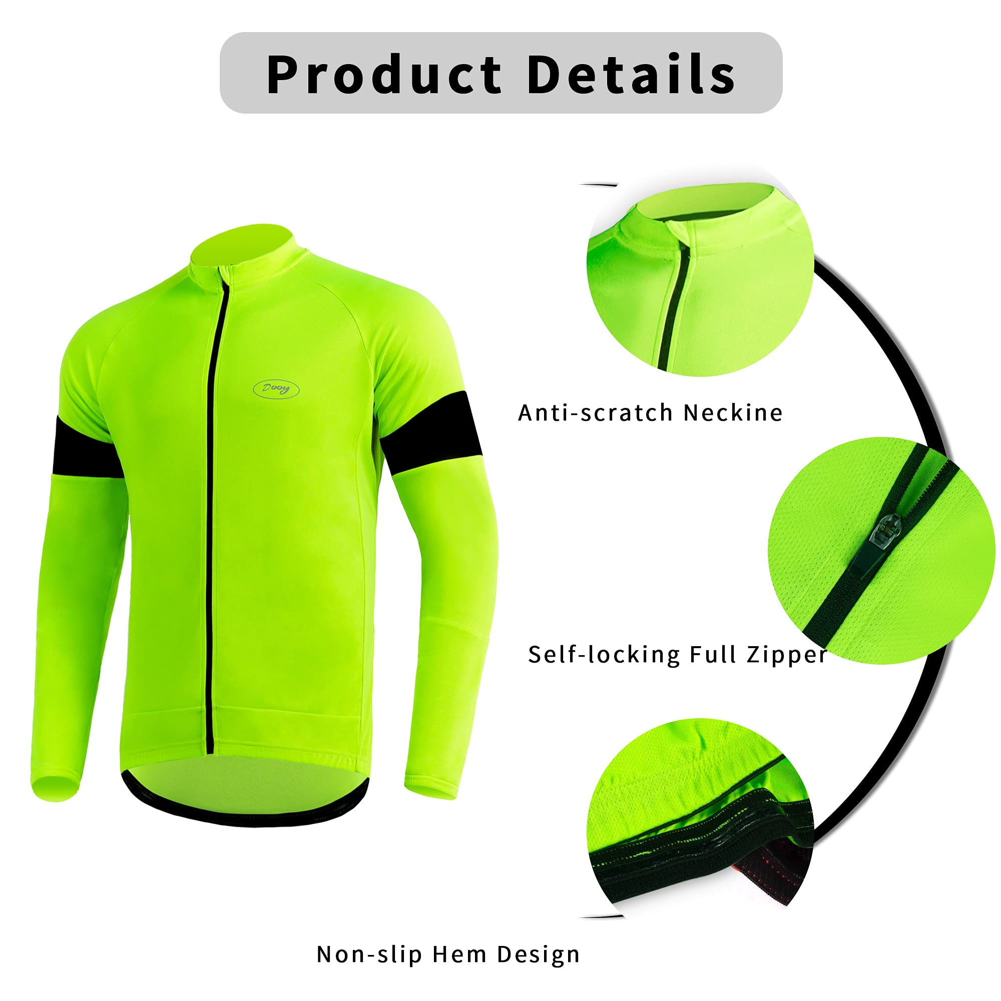 Herren-Fahrradtrikot, langärmelig, 3 + 1 Taschen, atmungsaktiv, schnell trocknendes MTB-Shirt
