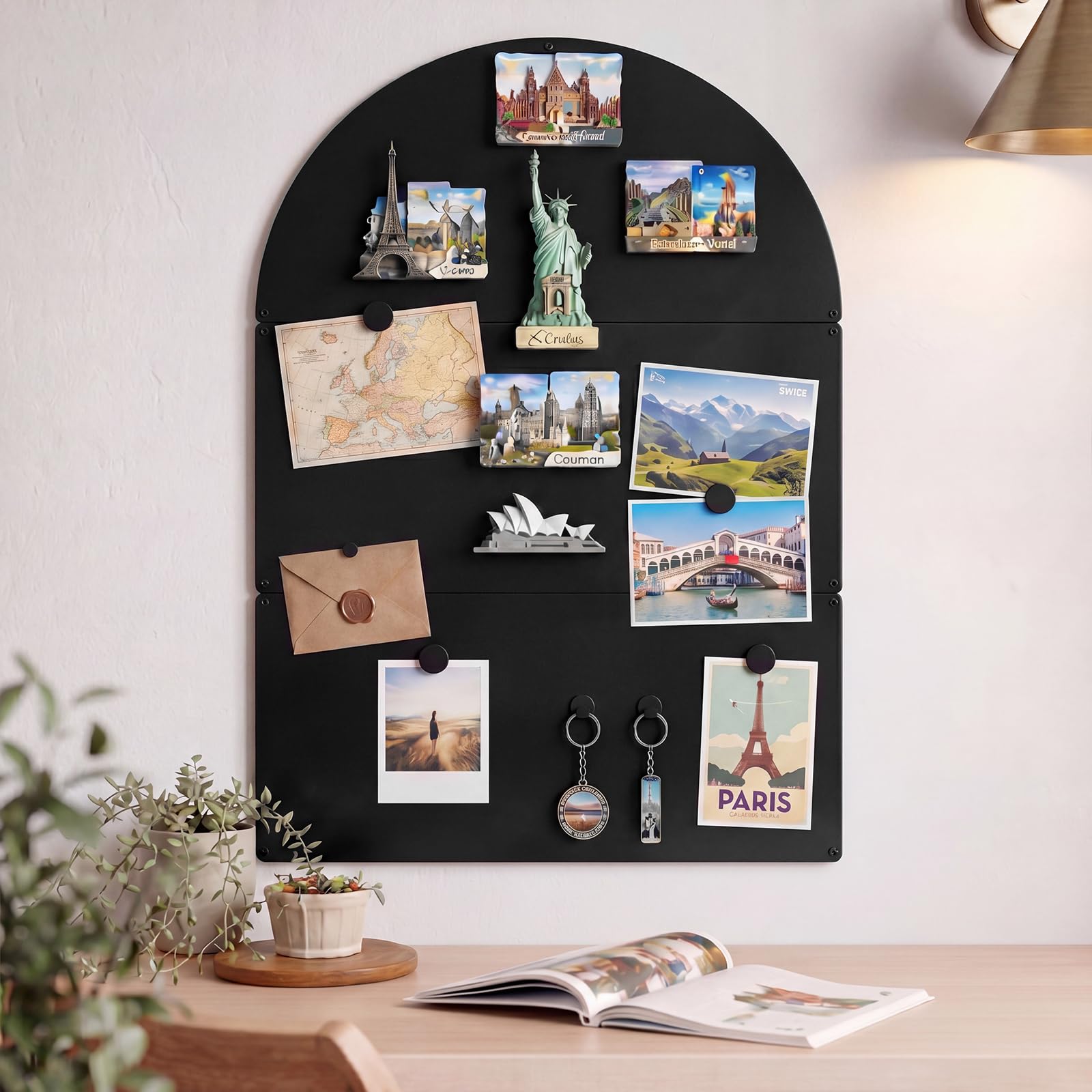 Photo 1 of *missing panel*bent corners*ElaraBerry 35" x 24" Arched Magnetic Board