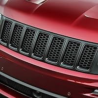 Vista 2 de Rejilla delantera de malla tipo panal Compatible con Jeep Grand Cherokee 2014 2015 2016