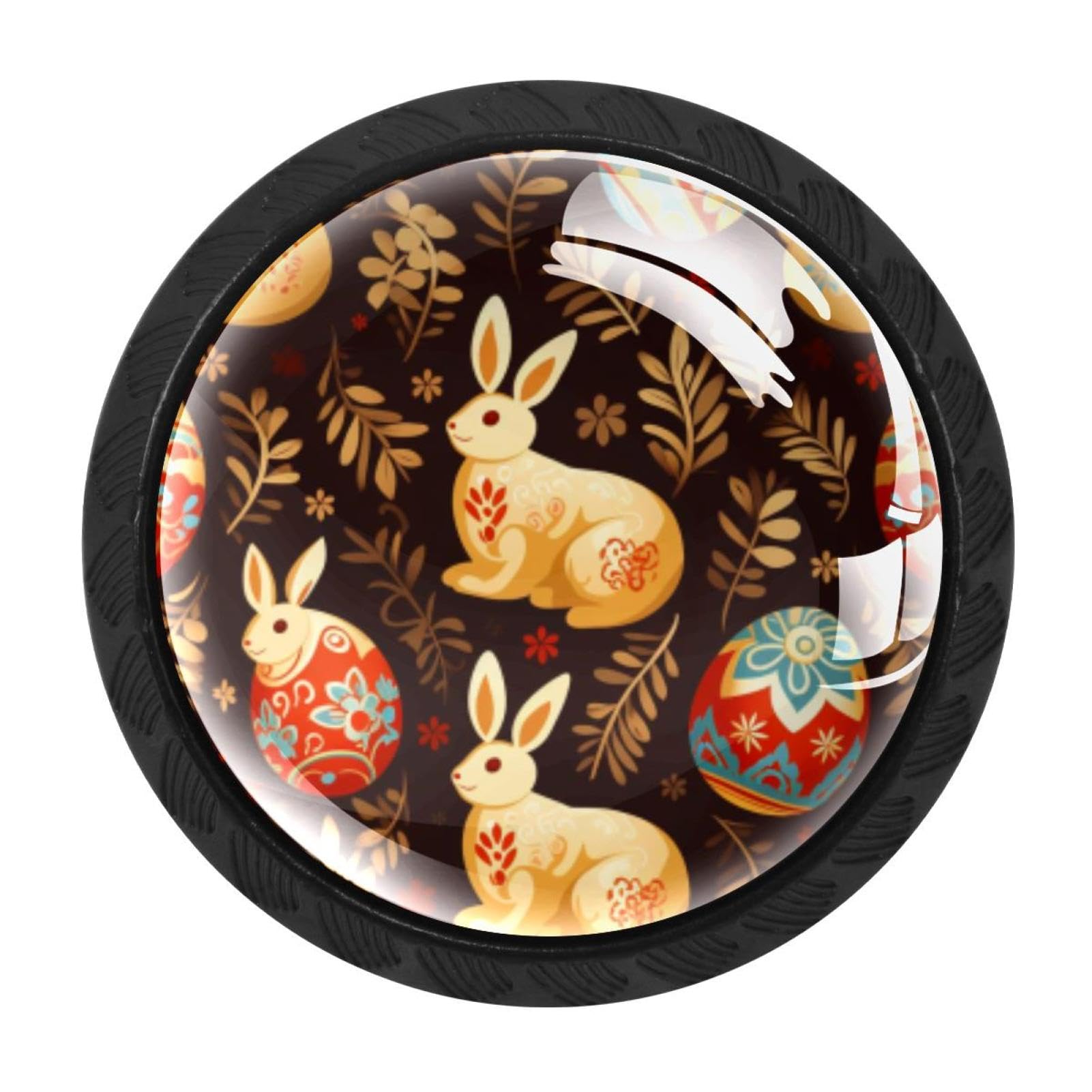 Chenzzzz Multicolored 15 4 Pieces Easter Drawer Knobs, 35Mm Black Cabinet Knobs, Drawer Pulls And Knobs, Dresser Drawer Knobs, Cabinet Hardware Kitchen Cabinet Knobs