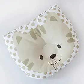 Travesseiro Almofada Anatômico (modelador) de Bichinhos para Bebê Feminino e Masculino Menina Menino (Gato)