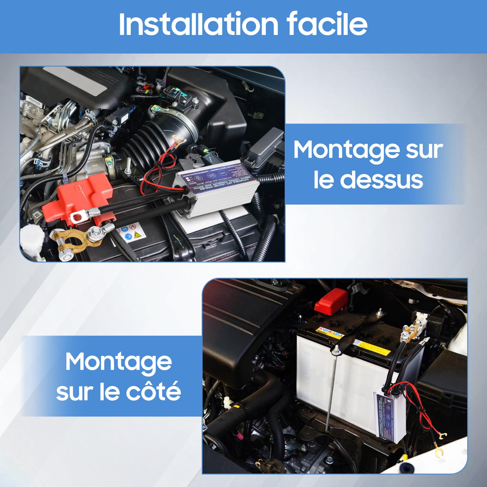 Coupe Circuit Batterie 12V, Commutateur Sans Fil pour Coupe Batterie 12V 200A, 12V Interrupteur D'arrêt Automatique pour Voiture, RV, ATV, Camion, Bateau