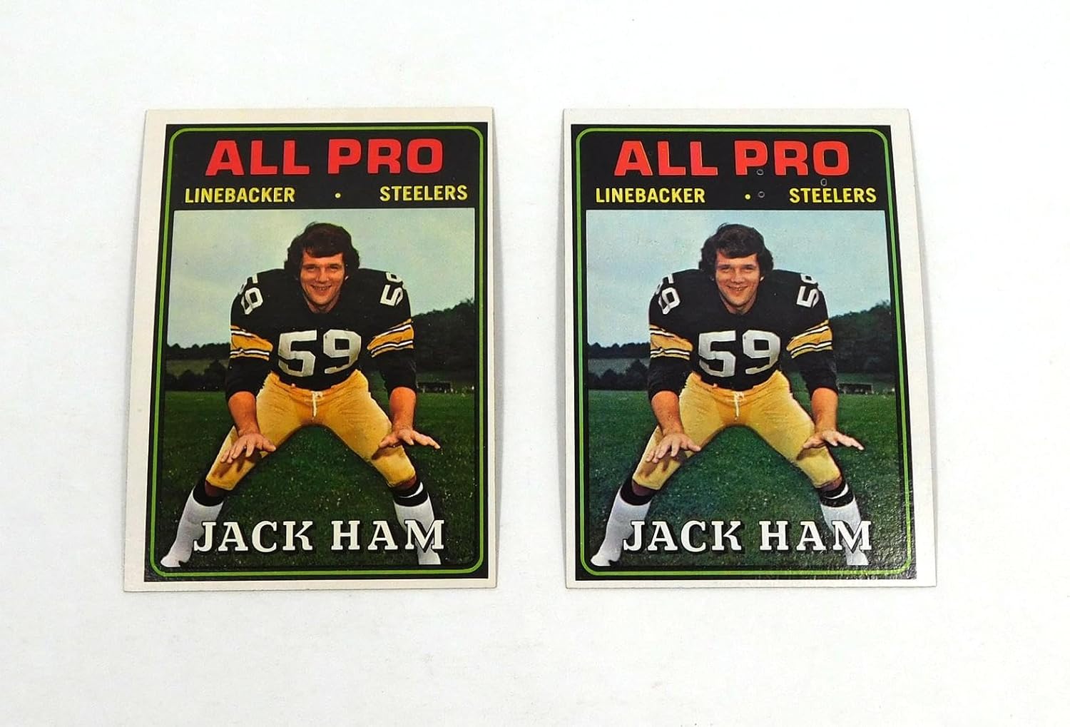Lot of (2) 1974 Topps Jack Ham #137 Steelers - Football Cards
