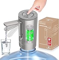 Vista 10 de KitchenBoss - Dispensador universal de botella de agua de 5 galones: bomba automática plegable para botella de agua, bomba de agua potable eléctrica