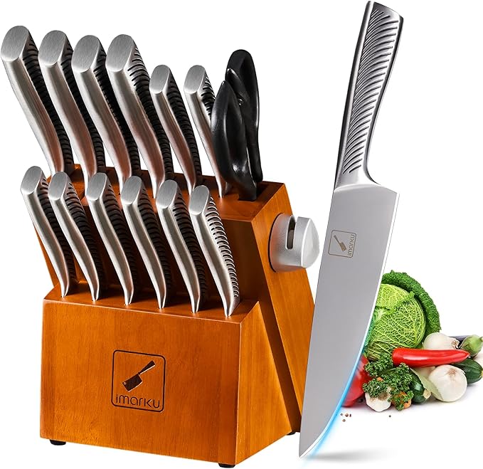 Kitchen Knife Set, imarku Knife Set with Block,14Piece Premium Knives