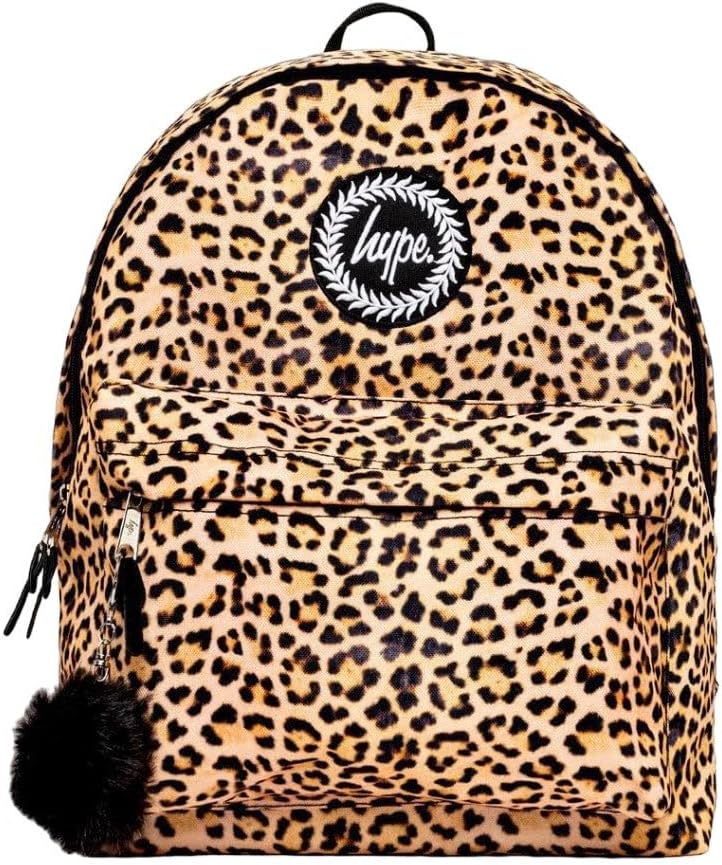 hypeUnisex Children for School, Home, Bts, Work, Weekends Backpack, Leopard, One Size UK