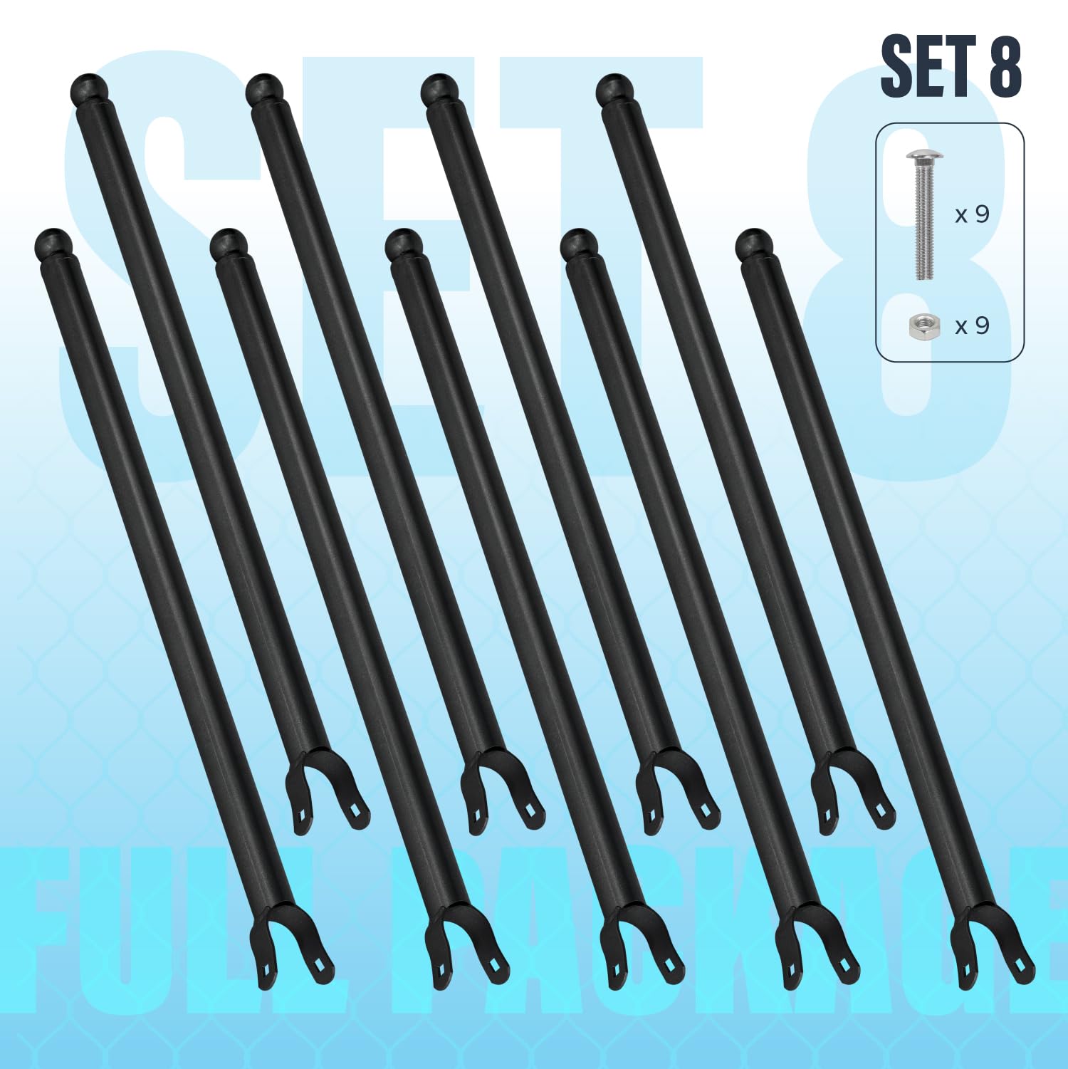 Snapklik.com : 9 Pack Chain Link Fence Extension, 25.2 Fence Extension ...