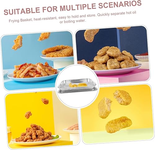 Miniatura 8 de 1 juego de cestas colador de alimentos contenedores airfryer bandeja para freír con cesta cesta de freidora cesta de freír profunda cesta de freír