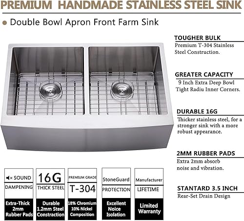 Miniatura 72 de SHACO Fregadero de cocina negro de 21 pulgadas, 21 x 20 pulgadas, montaje superior negro plomizo de acero inoxidable calibre 16, estación de trabajo