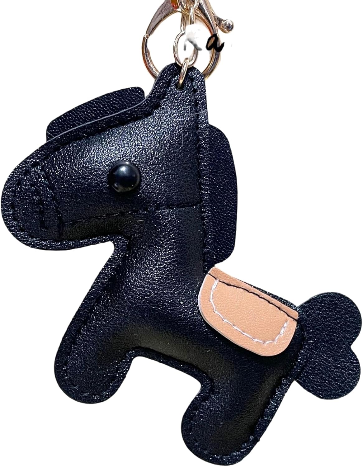 Leather Horse Keychain Bag Charm, Cute Pony Handbag Accessories Kawaii Key Chain Bag Charm Gifts for Women