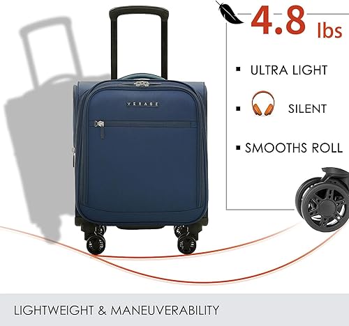 Miniatura 3 de Verage Carry On Underseat Luggage with Wheels & USB Port, Wheeled Spinner Bag Carry-on Luggages for Airlines, Lightweight Suitcase Men Women, Pilots