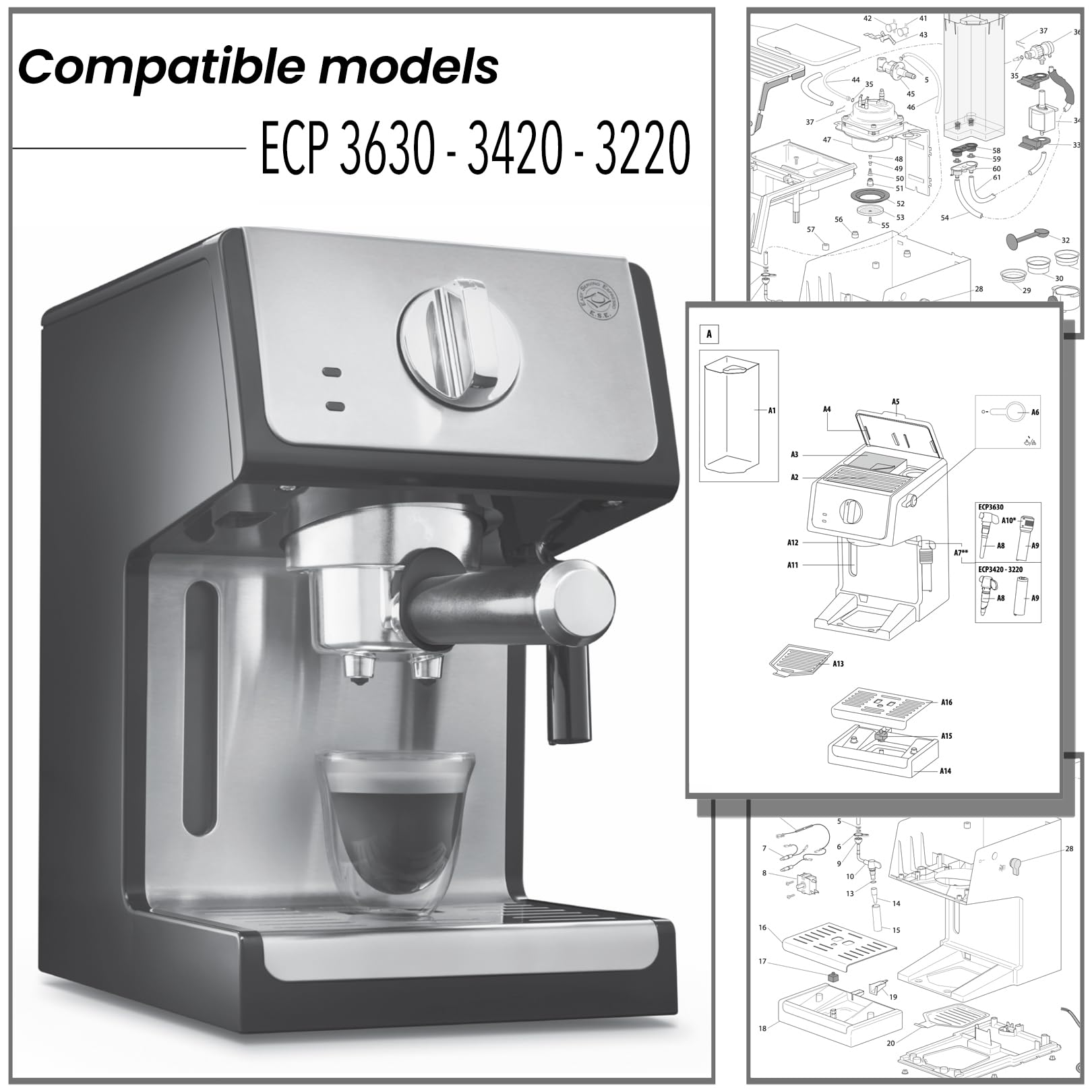 購入注意⚠️ ECP3630 De'Longhi エスプレッソマシン 新品未使用 ECP3630 Espresso Machine ECP3630 Active Line | De'Longhi