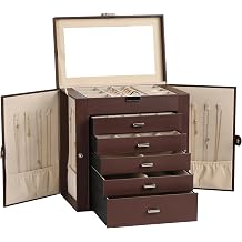 Frebeauty 6-Layer Jewelry Box for Women,Large Jewelry Organizer with Drawer