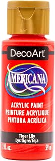 DecoArt Americana Acrylic Color, 2 oz. Bottle, Tiger Lily
