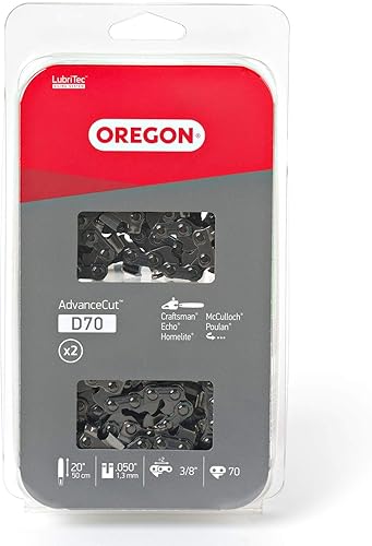Miniatura 8 de Cadena para sierra, cadena sistema D70 de Oregon Cutting Systems. Cincel completo de vanguardia de 72V con bucle en C premium, 20 pulgadas, 1, NA