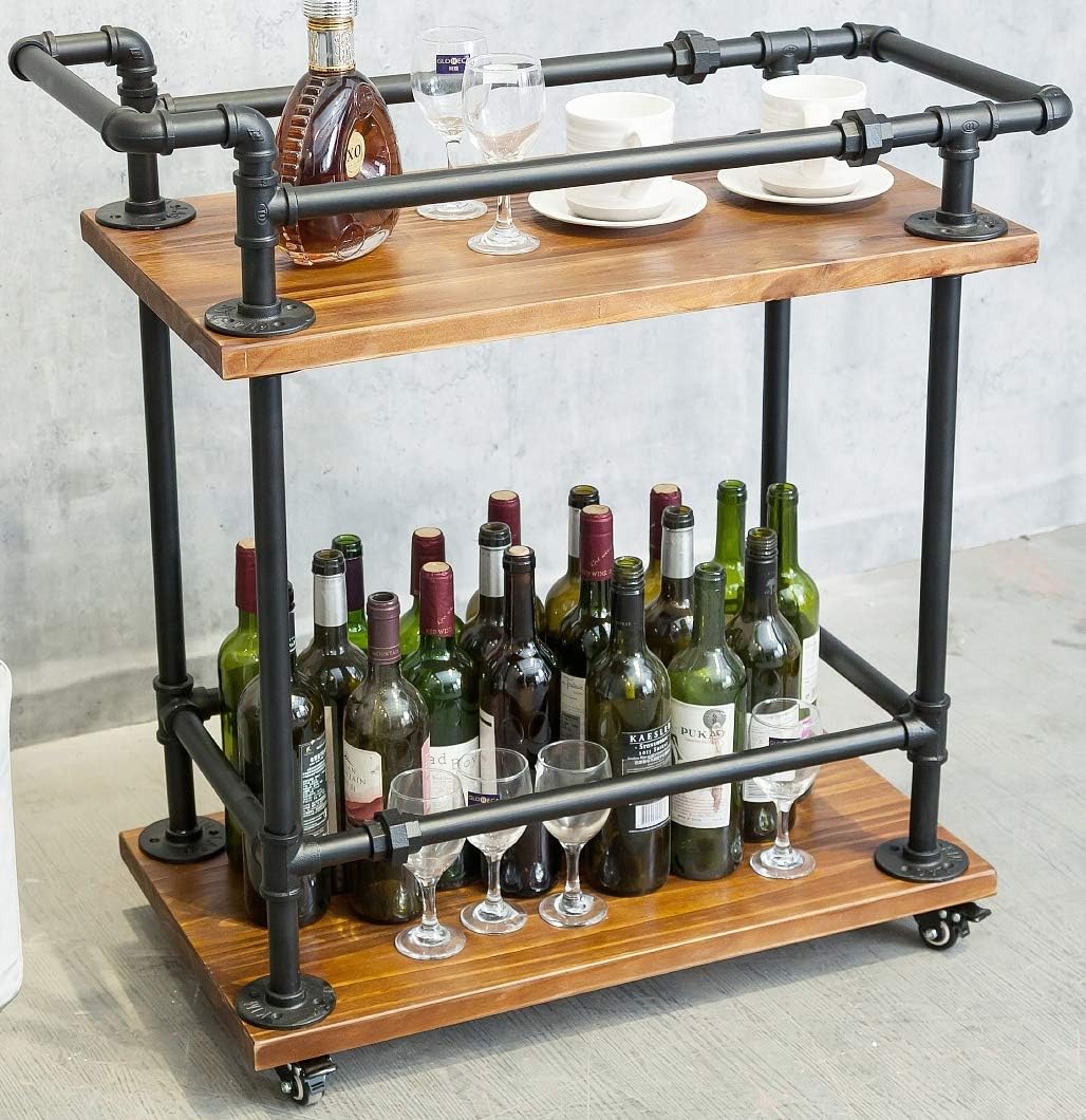 Buy Industrial Bar CartsServing CartsKitchen CartsWine Rack Carts on