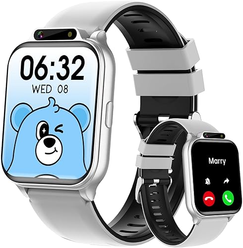 Miniatura 14 de 1.85" Reloj para niños, AI (Traducción/Preguntas y respuestas/Cara del reloj/Reconocimiento de imágenes) Relojes inteligentes con frecuencia Negro