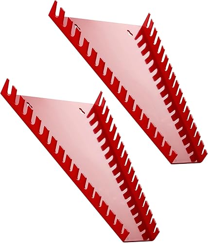 Organizador de llaves de plástico, soporte de llaves de alta densidad, estantes grandes para pared y caja de herramientas, 32 ranuras para SAE y