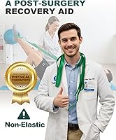 Vista 4 de Trideer Stretching Strap with Loops, Non-Elastic PT-Style Physical Therapy Strap for Knee Replacement Rehabilitation, Hamstring & Calf Stretches