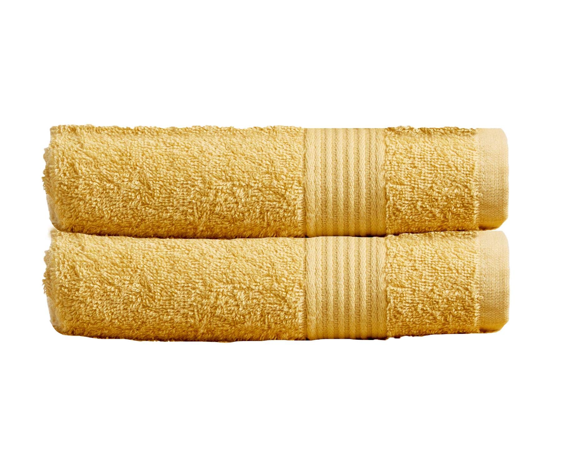 Olivia Rocco Ochre Egyptian Cotton Towels Home Bathroom Towel Set Bale Fade Resistant 500Gsm Home Collection Bales Bath Sets, 2 Hand Towels