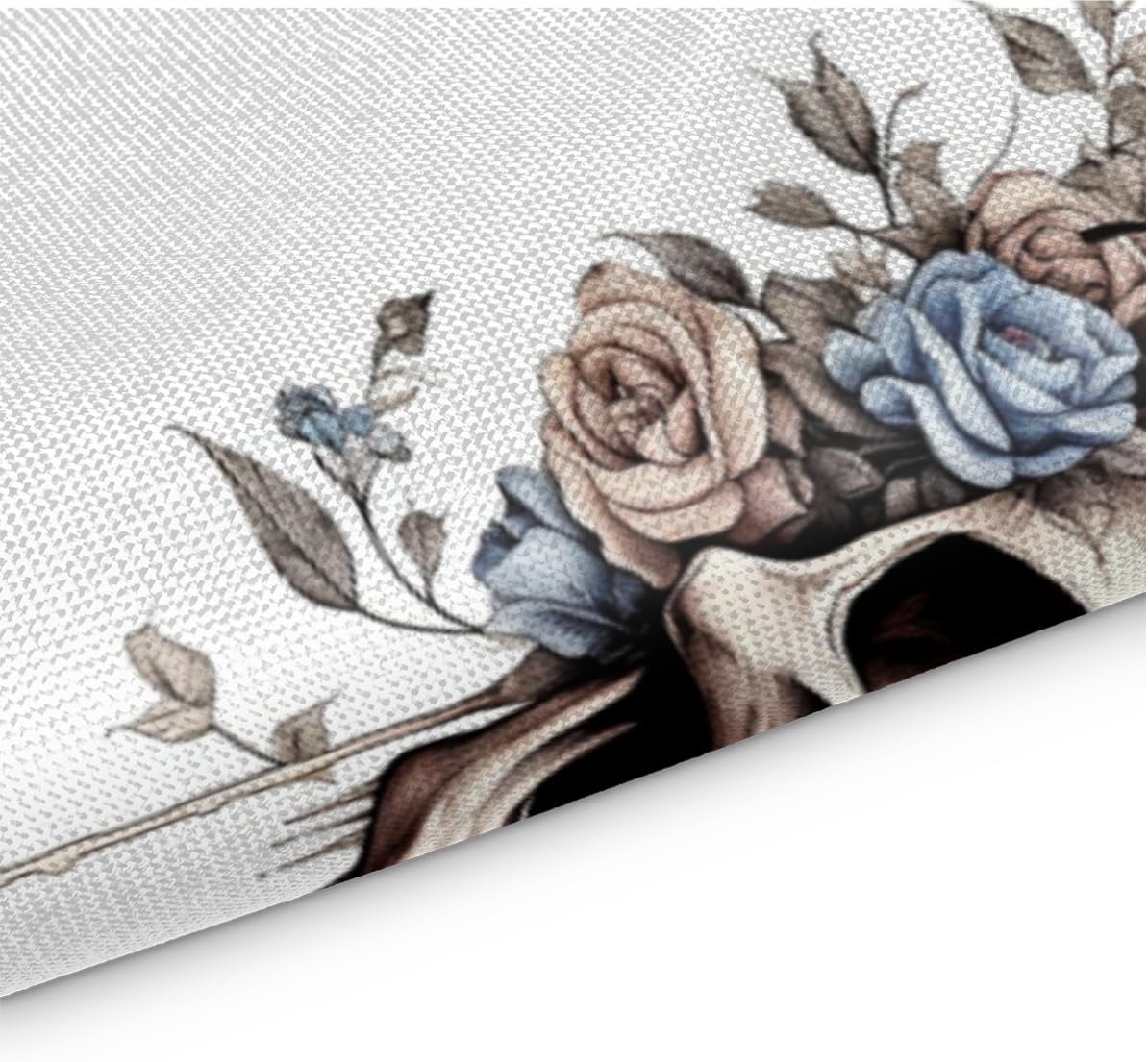 Skull Butterfly Rose Flower Skeleton Placemats Set of 6 Decorative Dinner Place Mats Washable Table Mat for Gifts, Holiday, Birthday Party, Wedding & Dining