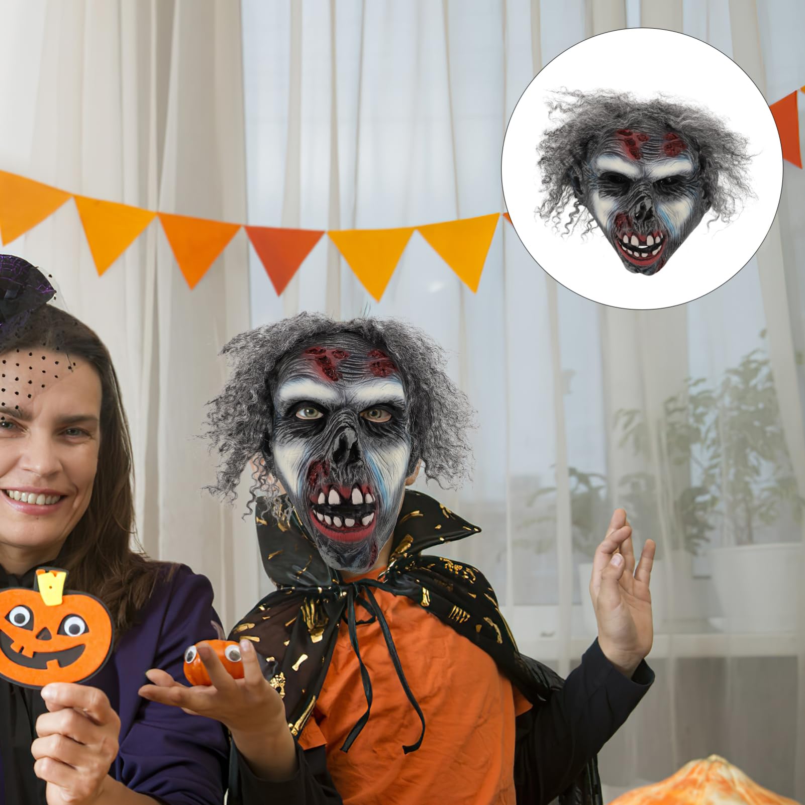 ibasenice 3 Sztuk Maska ​​Na Halloween Halloween Pełna Maska ​​Straszna Maska ​​Na Twarz Przerażające Maski Dla Dorosłych Realistyczne Cosplay Maska ​​Rekwizyt Na Halloween Impreza Z Okazji