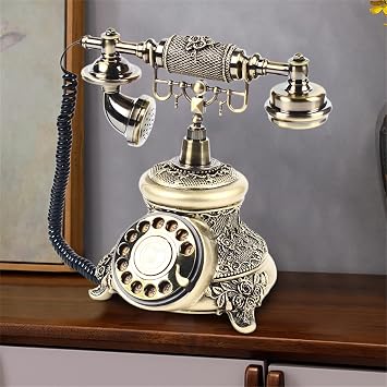Retro Vintage Phone Antique Telephone Rotary Dial Phones for Landline Retro Old Fashioned Telephones Decor for Home Hotel Office Decoration