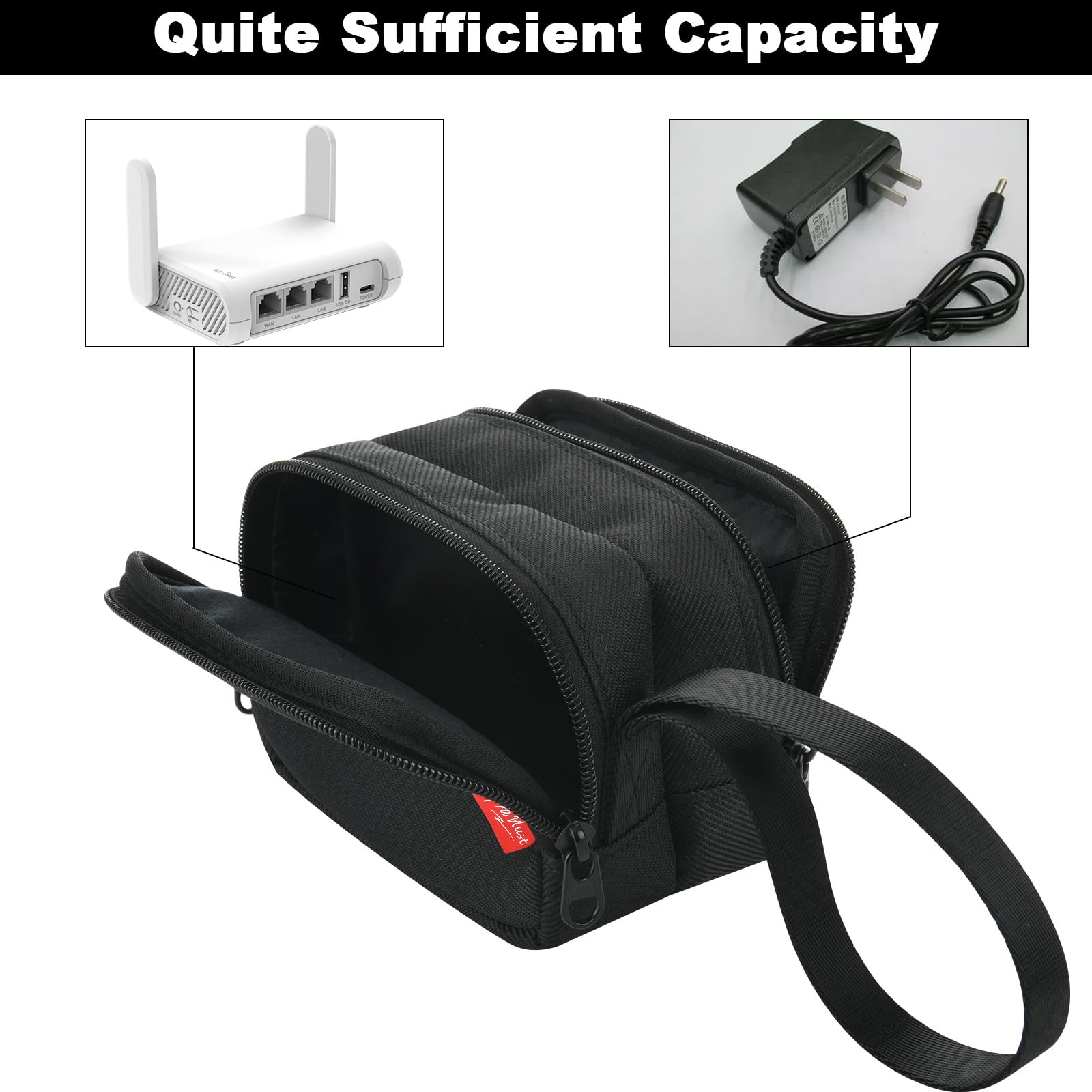 Housse De Protection Routeur Voyage GL.iNet - EVA Antichoc - Range Câbles & Accessoires - Compacte & Étanche