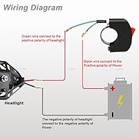 Vista 6 de 2 piezas de interruptor de manillar de motocicleta, botón de encendido y apagado, piezas de ajuste para luz de motocicleta U5 U7 U2 LED, interruptor