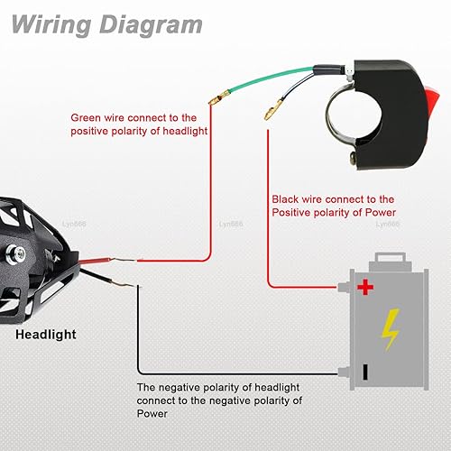 Miniatura 6 de 2 piezas de interruptor de manillar de motocicleta, botón de encendido y apagado, piezas de ajuste para luz de motocicleta U5 U7 U2 LED, interruptor