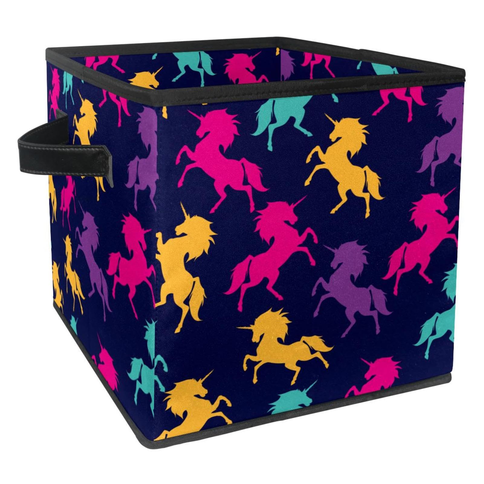 Panier de rangement en tissu licorne pour organiser les jouets