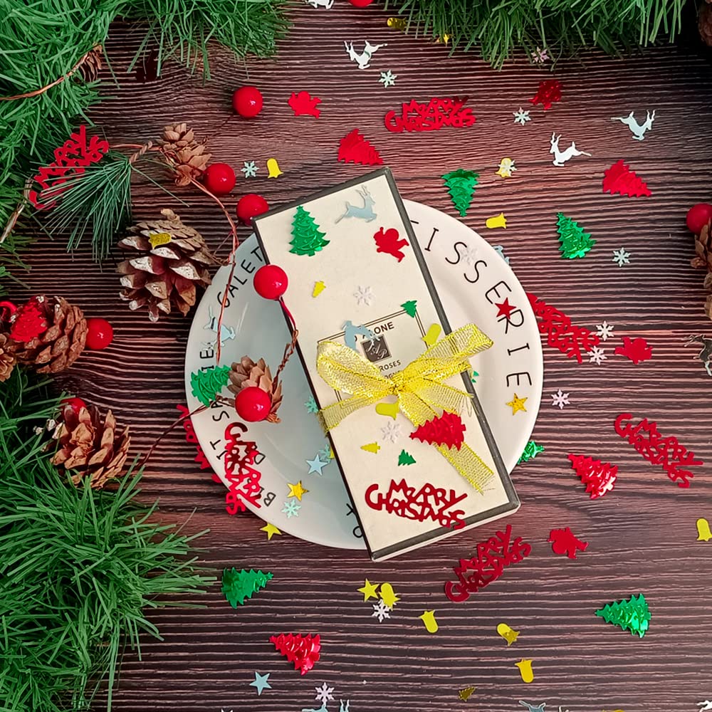 GRACCEE 2200 Stück Weihnachts-Konfetti, Glitzer
