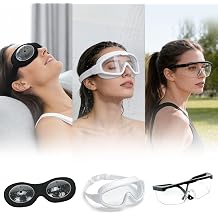 3pcs Eye Shield After Cataract Surgery, Sleep Eye Mask After Eye Surgery, Showering Waterproof Eye Shield After Surgery, Safety Eye Protector with Side Shields, for Adult Sleeping, Bathing, or Go Out