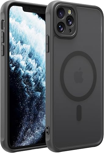 for iPhone 11 pro max Case [Compatible with Magsafe]Translucent Matte Phone Cove