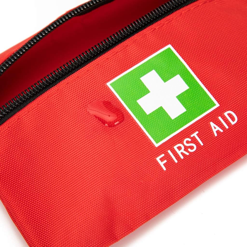 Red Emergency Bag First Aid Small Empty Travel Rescue Pouch First Responder Storage Medicine Pocket Bags for Car Home Office Kitchen (6.3x4.3 12pcs green print)