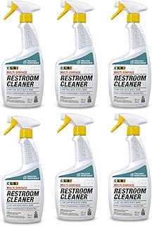 CLR PRO Industrial Bathroom Cleaner - Multi-Surface Spray Cleans Hard Water Spots & Restroom Grime, 32 Ounce Spray Bottle (Pack of 6)