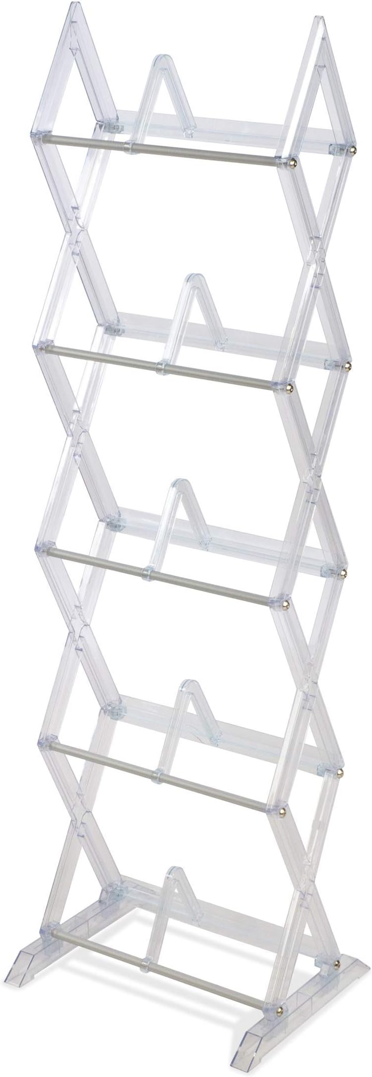 Atlantic Mitsu 5-Tier Portable Media Storage Rack – Holds 130 CD; or 90 DVD; or 105 Blu-ray/Console Game Discs – PN 64836265 in Clear