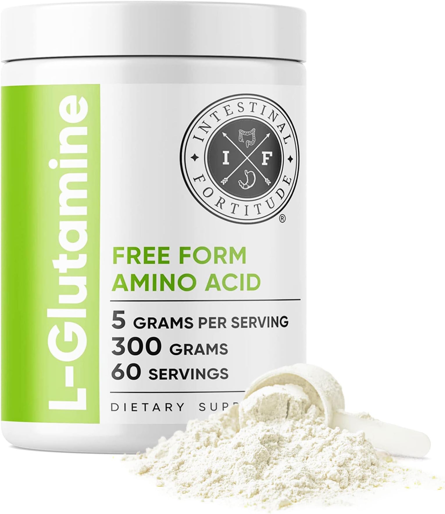 Intestinal Fortitude L-Glutamine L Glutamine Powder - Close Out - Free Form Amino Acid Supplement, Leaky Gut, Made in The USA, Vegan, Unflavored, Non-GMO & Gluten-Free